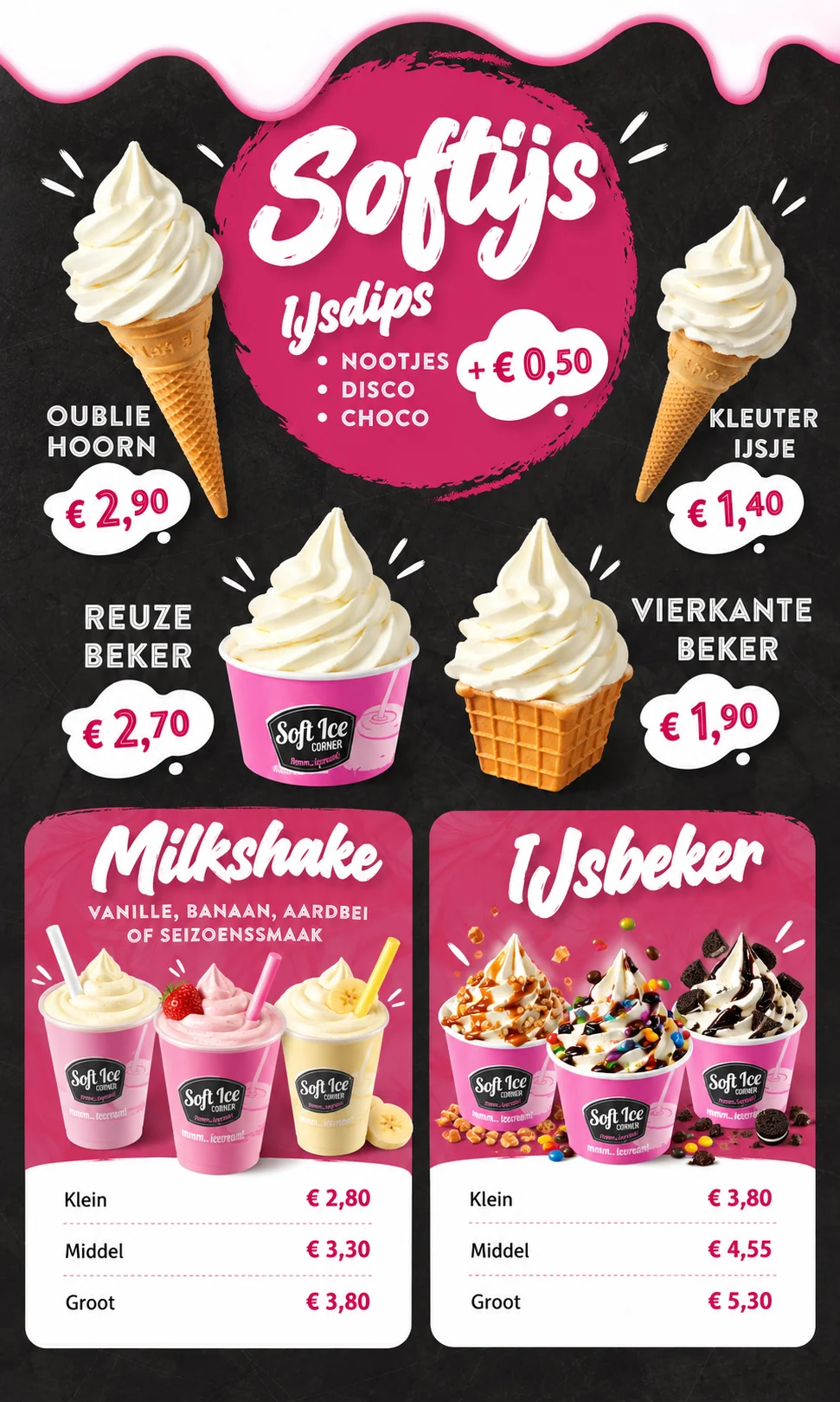 Softijs, milkshakes en ijsbekers van 't Veen