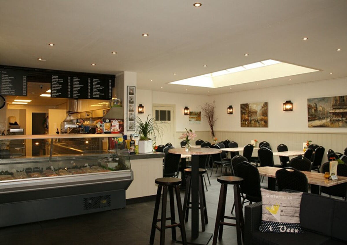Interieur van het eethuis